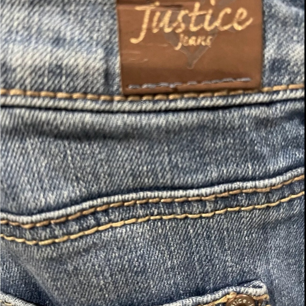 Justice Jeans Womens 12 1/2 Blue Skinny Regular Fit Denim Wash Stretch Ladies - Picture 8 of 8